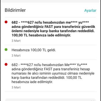 Başka Bankadan Güvenlik Sebebiyle Papara'ya Para Gönderilmiyor