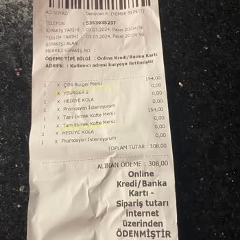 Köfteci Yusuf Siparişimi Yanlış Ve Geç Ulaştırdı