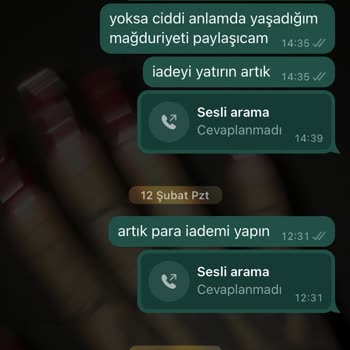 By Zehra Türk Siparişim Gelmedi Ve Para İadesi Yapılmadı!