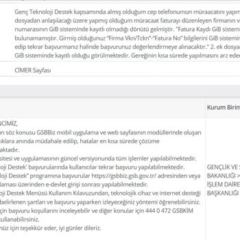 Gsb Biz Telefon Destek (! )