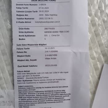 Columbia Montun İlk Yıkamada Tüyleri Yok Oldu Ama İade Yapmıyorlar.