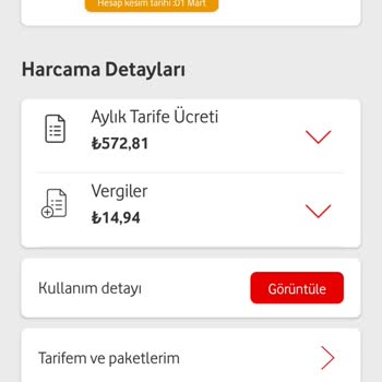 Vodafone Telefon Faturası Şikayet