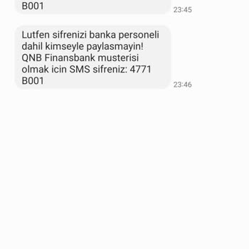 QNB Finansbank İsteğim Dışında Şifre Göndermesi