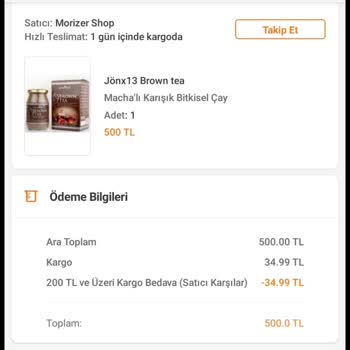 Brown Tea Kullandığım Bitkisel Çay