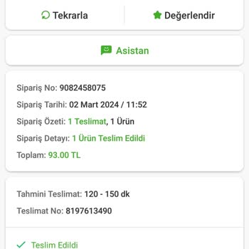 Saka Su Siparişim Teslim Edilmedi