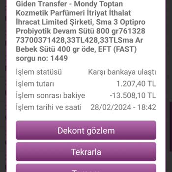 Mondy Shop Ürün Kargoya Verilmedi