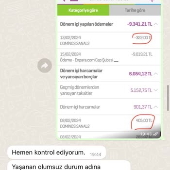 Domino's'tan Eksik İade