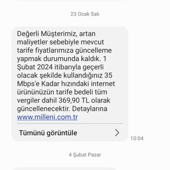 Millenicom'un Sürekli Sebepsizce Zam Yapması