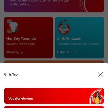 Vodafone Yanımda Giriş Yapamama