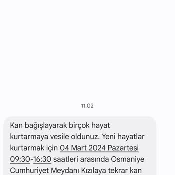 Türk Kızılay Sürekli Mesaj Geliyor