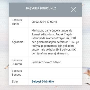 İSKİ Den Gelen Mesaj