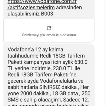 Vodafone Temsilcilerinin Yanlış Bilgilendirmesi