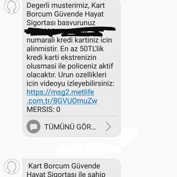 Denizbank Metlife Kart Borcum Güvende Hayat Sigortası İptali