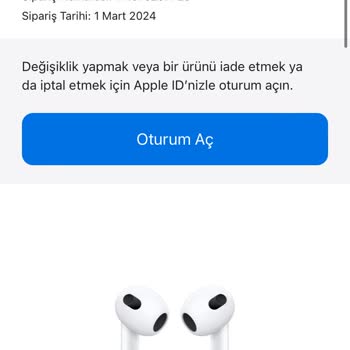 Apple Alınan Ürünlerin İptal Edilmesi
