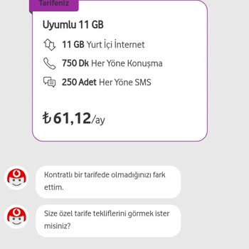 Vodafone Taahhüt Bitimi Yüksek Ücret