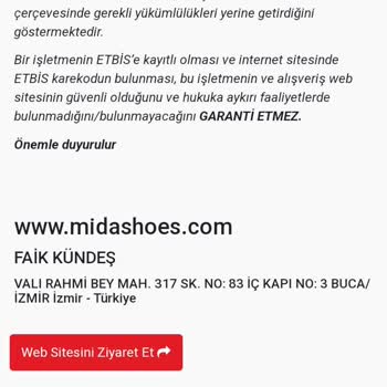 Midashoes İade Yapmıyor