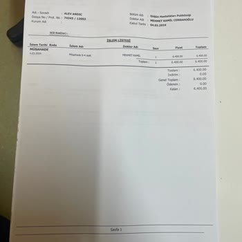 Lifemed Tıp Merkezi Fahiş Müşahede Parası