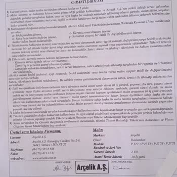 Arçelik Aspiratör İlk Günden Beri Çekmiyor