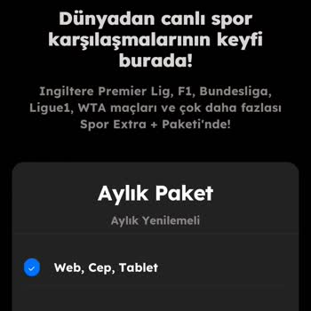 Tod TV Spor Ekstra Paketi Aktif Edilmedi.