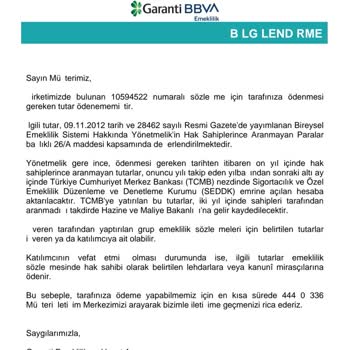 Garanti BBVA Emeklilik ve Hayat BES Sözleşmesi Hakkında