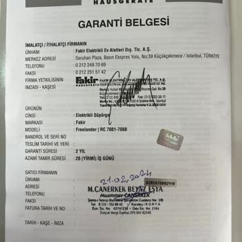 Fakir Ev Aletleri Yeni Aldığım Elektrikli Süpürgenin Arızası Ve Mağduriyetim