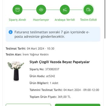 ÇiçekSepeti Soluk Ve Yanlış Çiçek
