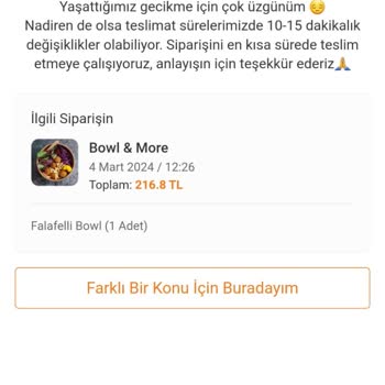 Trendyol GO Siparişim 1,5 Saattir Teslim Edilmedi