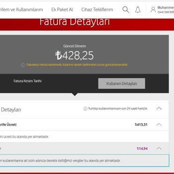 Vodafone Anlaşılan Fiyatın Üzerinde Fatura Şoku!