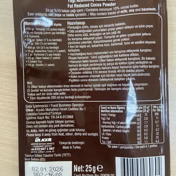 Ülker İçinde Ürün Olmayan Boş Kakao