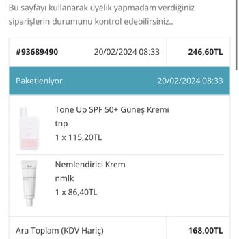 Doa Kozmetik Kargoya Verme Süresi