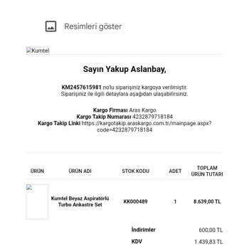 Kumtel Hasarlı Gelen Fırının Değişimi