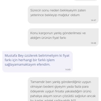 N11 Yanlış Beden Gönderiyor 1 Gün Sonra İstediğim Beden Pahalandı