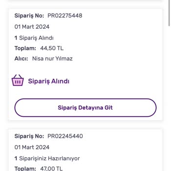 Gratis Mağazaya Teslim Sipariş, Sipariş Alındı Sorunu