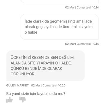 Hepsiburada İade Edilen Ürünümün Ücreti Ödenmedi