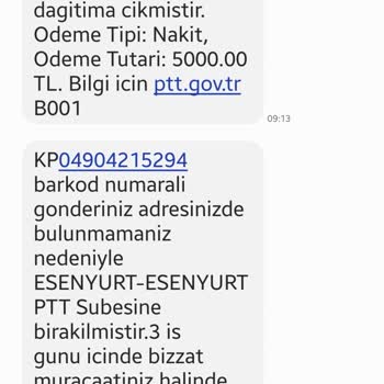 PTT Kargo Hatalı Gönderim Yapılmış