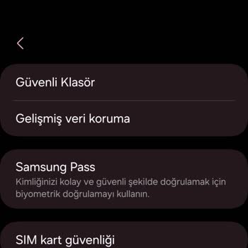Samsung Güvenli Klasör Şifresini Yenileme