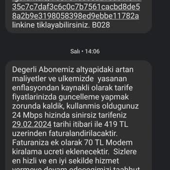 Sadenet Ev İnternet'inden Şikayetçiyim