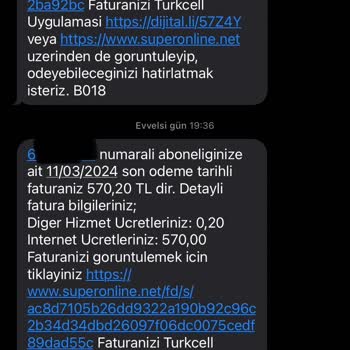 Superonline Bilgi Dışında İnternet Paket Değişikliği