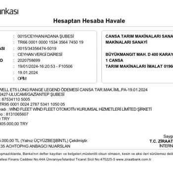 Skywell Araç Teslim Etmiyor