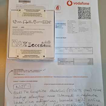 Vodafone Ambalajlı Açılmamış Ürününü Faturasıyla İade Almadı