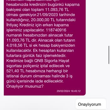QNB Finansbank Sigorta İptali Yapıldı İadem Sağlanmadı!