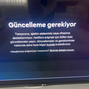 LG Televizyon Uygulama Desteklememe
