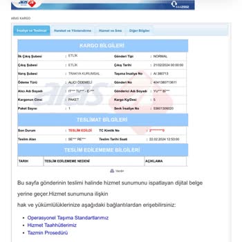 Zara İadem Kayıp Ücret Ödenmedi
