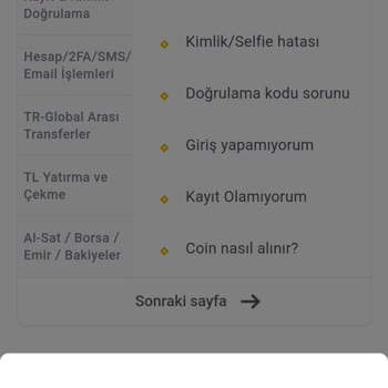 Binance TR Canlı Destek Yardım Alınmıyor