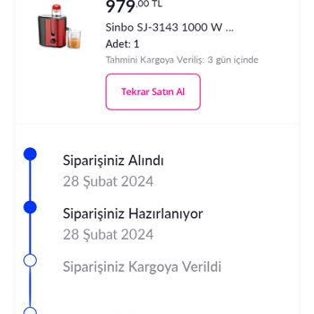 Pazarama Siparişimle İlgilenmiyor Verdiğim Siparişi Kargoya Vermiyor.