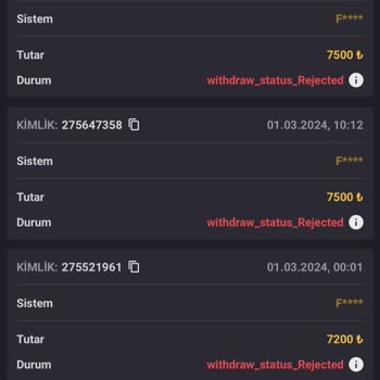 Betgross Adlı Site 5 Gündür 7.500 Tl Ödemedi