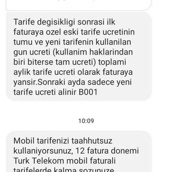 Türk Telekom Mobil Tarife Değişikliği Yaptım Rezil Oldum.