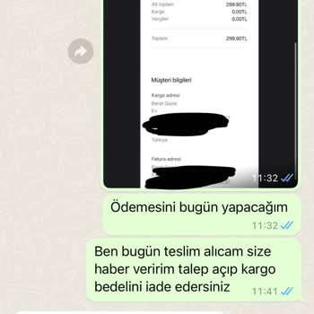 Moamarkt.com İnternet Sitesi, Ücretsiz Kargo İken Ücret Talep Edilmesi