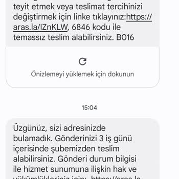 Aras Kargo Teslim Edilmeyen Gönderimin Acilen Teslim Edilmesi Konu