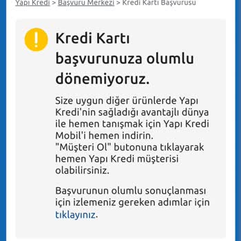 Yapı Kredi Özel Kart Başvurusu Reddi Ve Müşteri Tepkisi